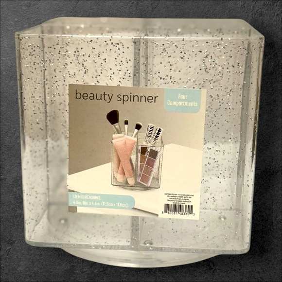 ULTA Glitter Beauty Spinner  4 Compartment Makeup Organizer - Picture 1 of 2